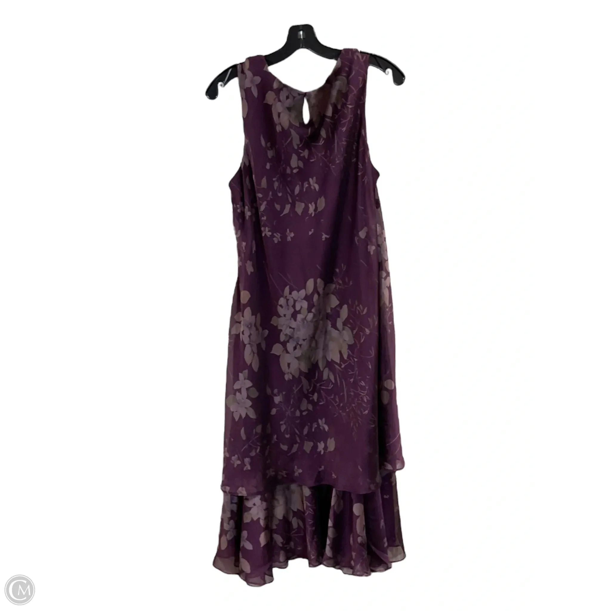 Dress Casual Midi By R And M Richards In Purple, Size: Xl