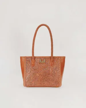 Drover Medium Bag - Handtooled Leather
