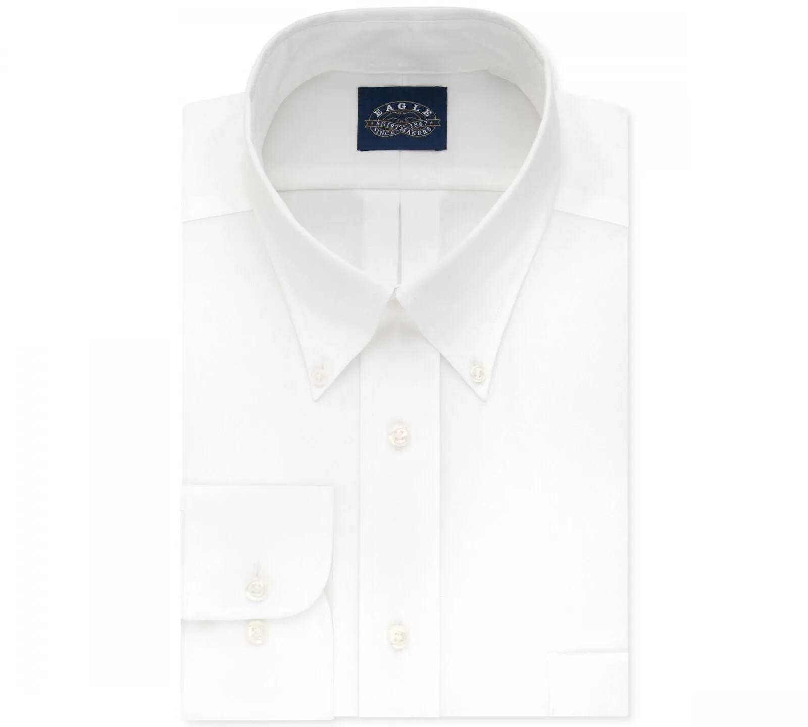 Eagle Men's Big & Tall Classic-Fit Stretch Collar Non-Iron Solid Dress Shirt