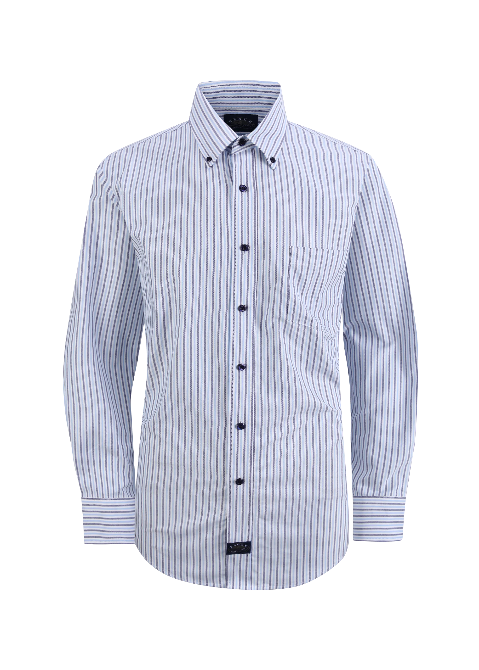 Eagle Stretch Neck Striped Oxford Shirt