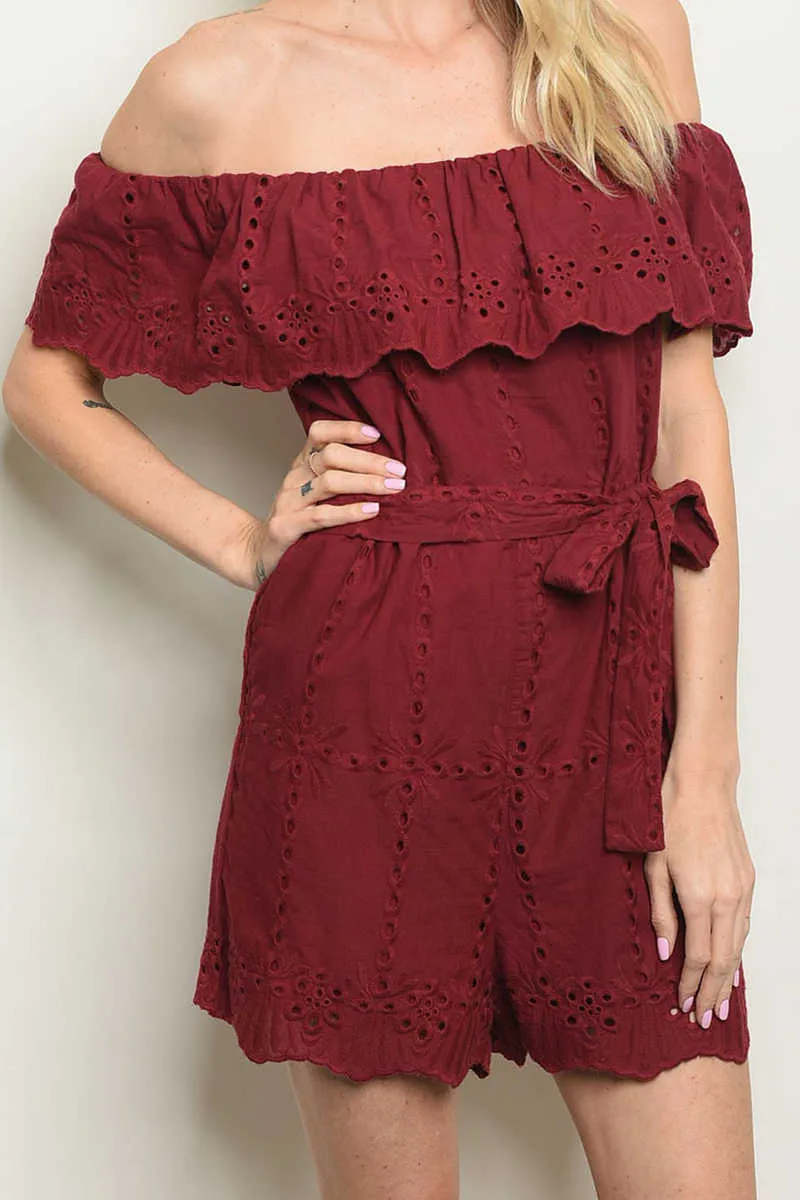 East Elegance - Wine Romper
