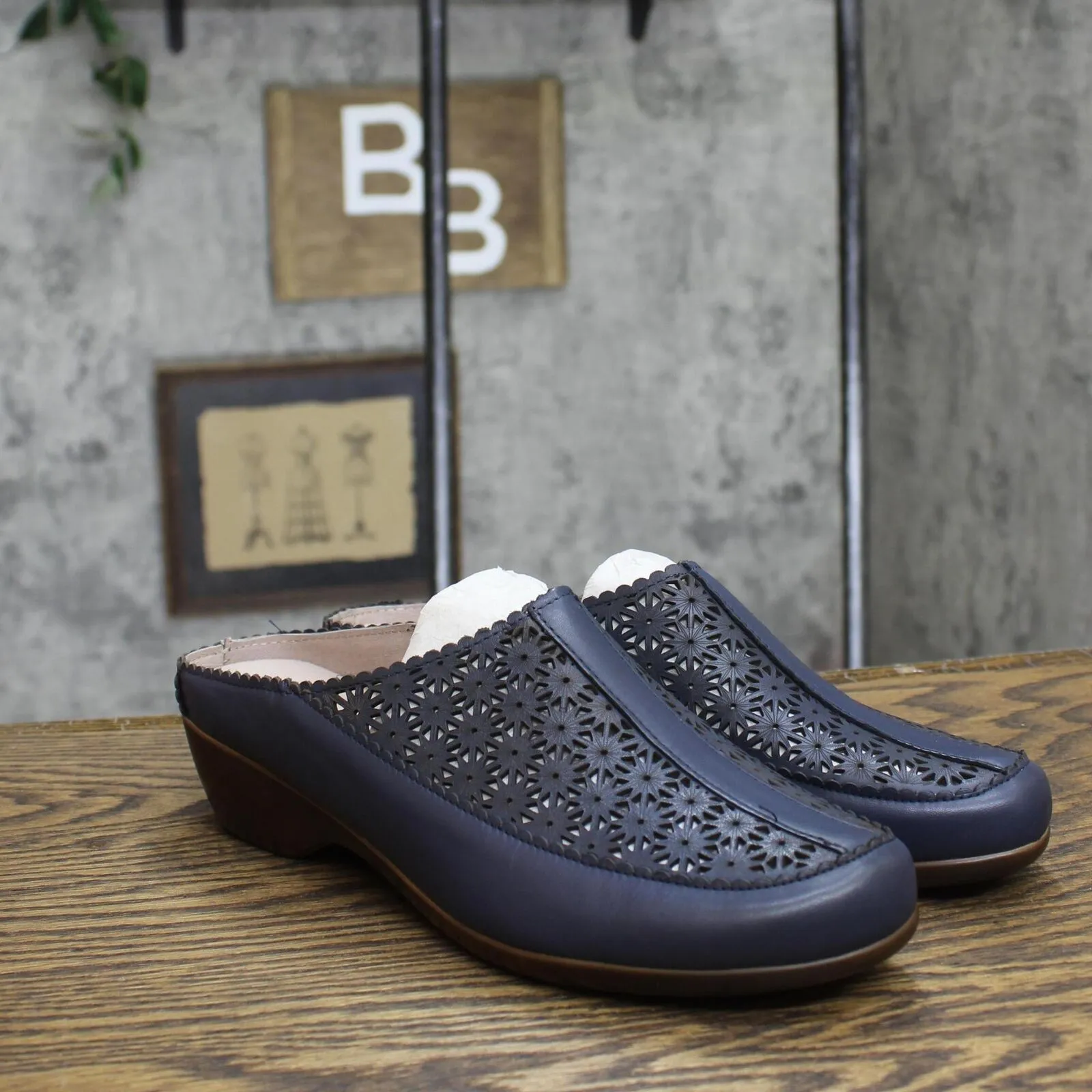 Easy Spirit Women's Dusk Block Heel Slip-on Casual Mules SEDUSK Dusk Blue 9M