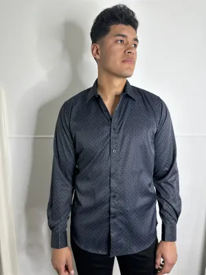 Edwin Moderno Steel Grey Print Shirt