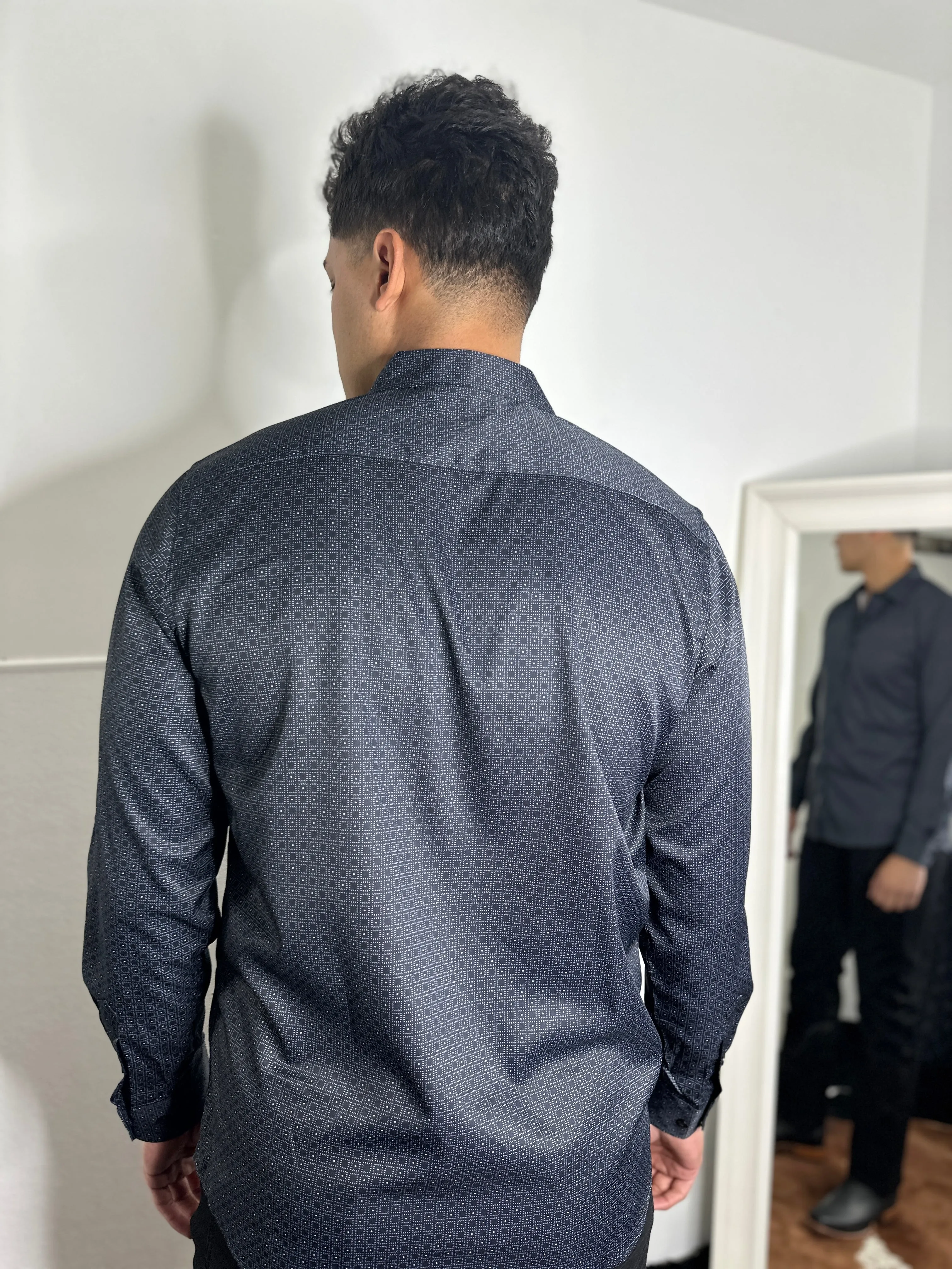 Edwin Moderno Steel Grey Print Shirt