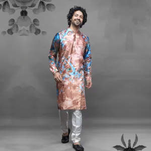 Elegance Bluish Brown Kurta for Men