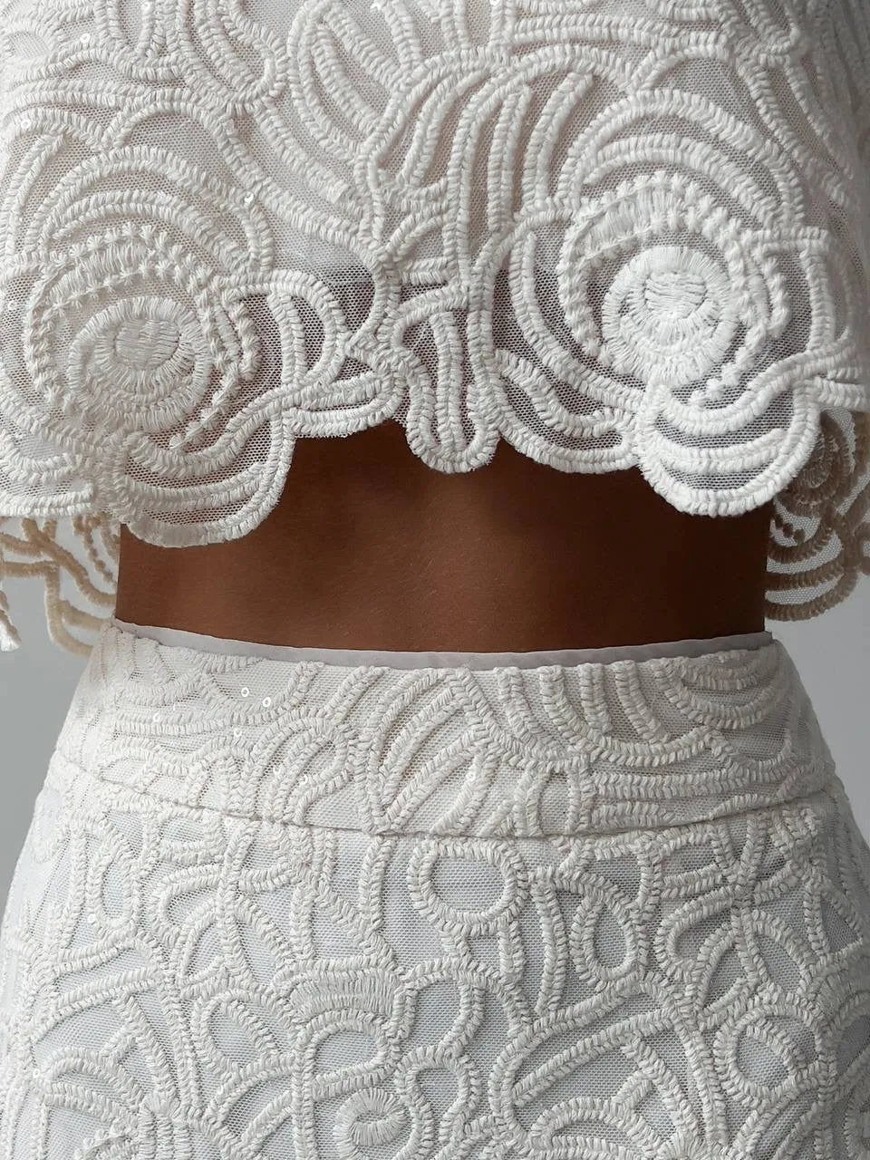 Elegant Lace Two-Piece Set