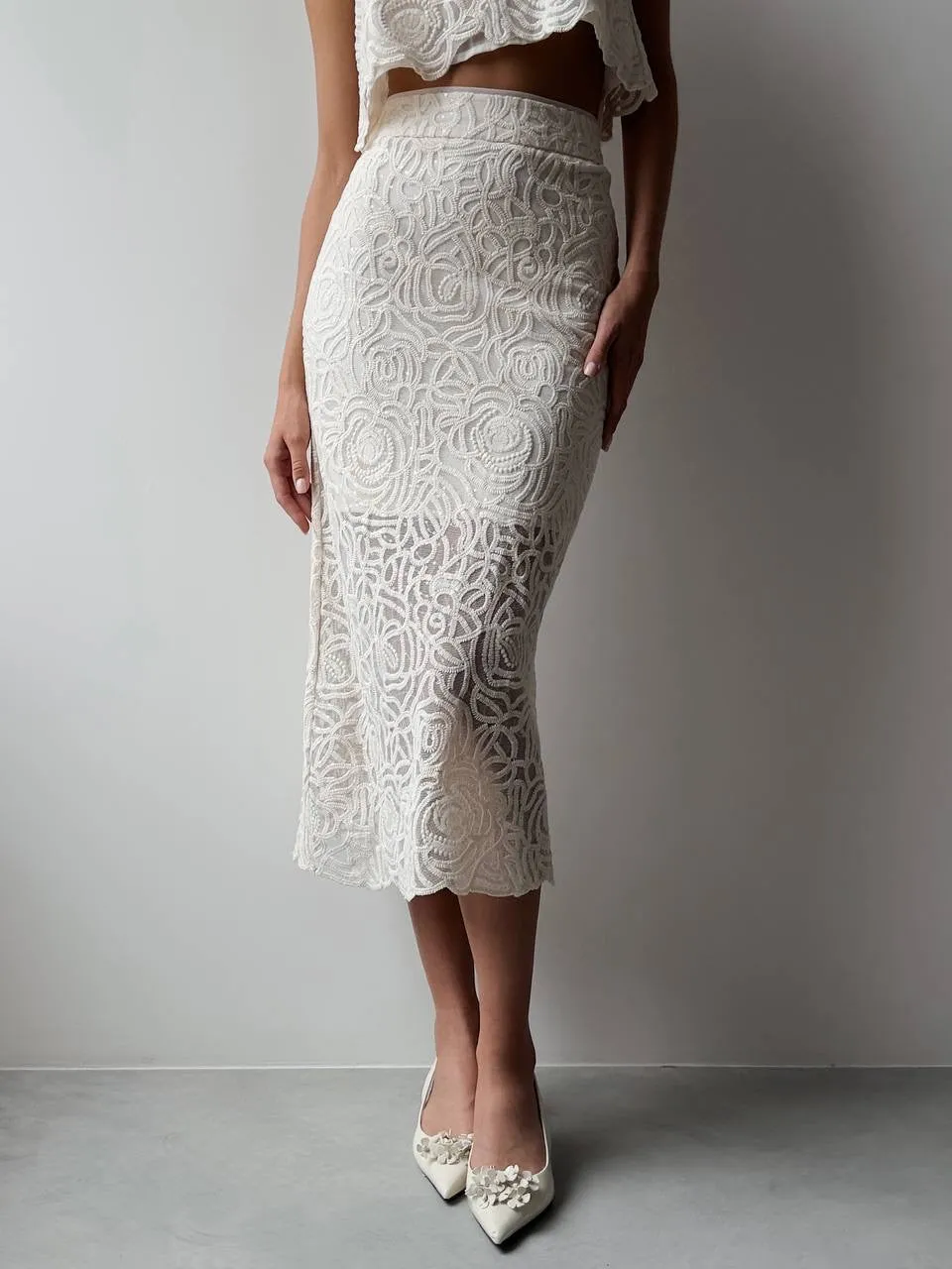 Elegant Lace Two-Piece Set