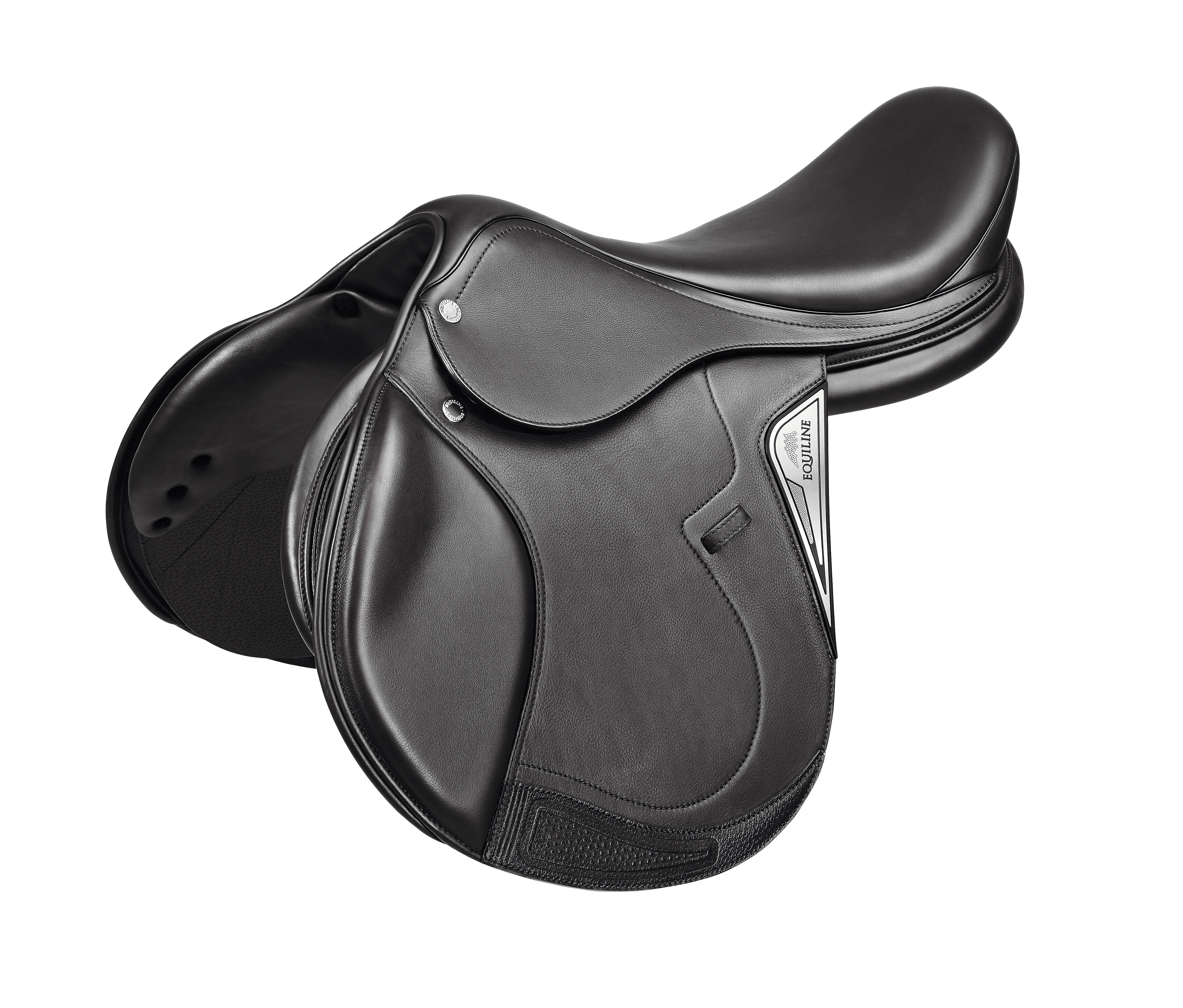 Equiline Elite Saddle SJ102 W/T - Black 17" Wide