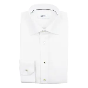 Eton - Slim Fit Self Patterned Shirt in White