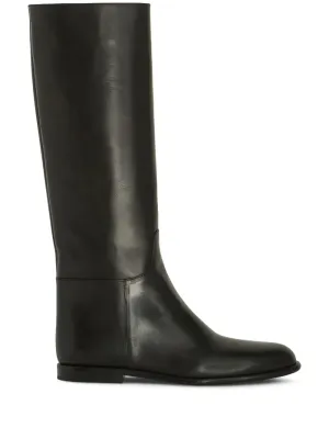 ETRO debossed-logo leather riding boots