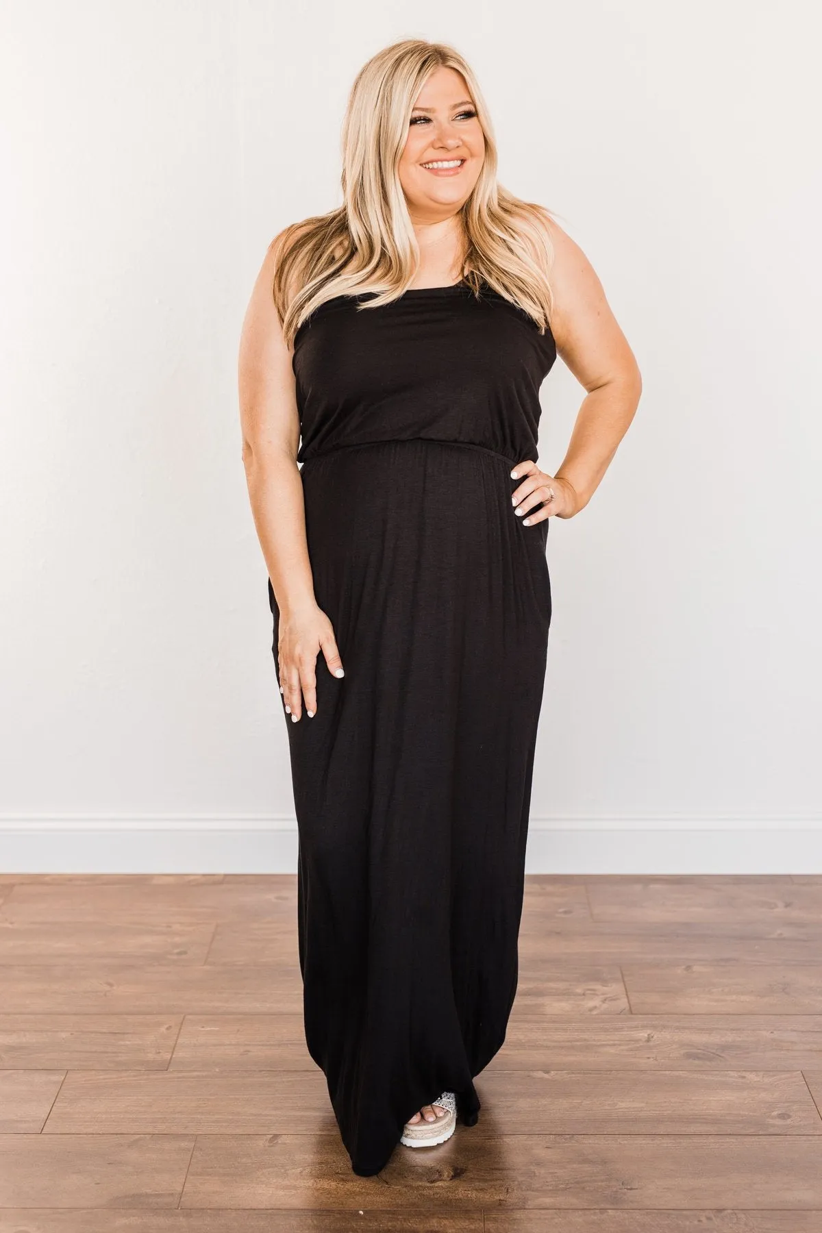 Everlasting Elegance Maxi Dress- Black