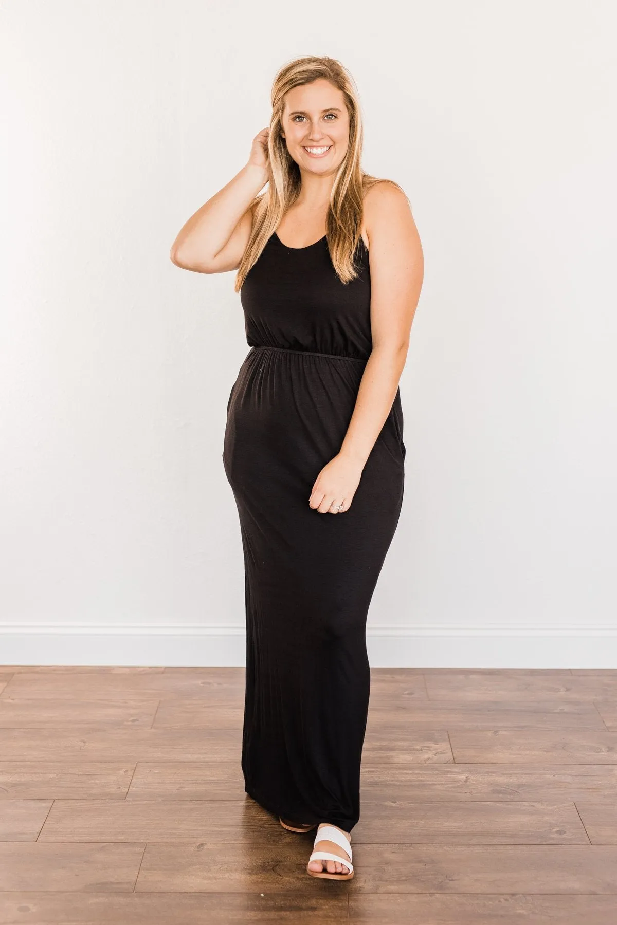 Everlasting Elegance Maxi Dress- Black