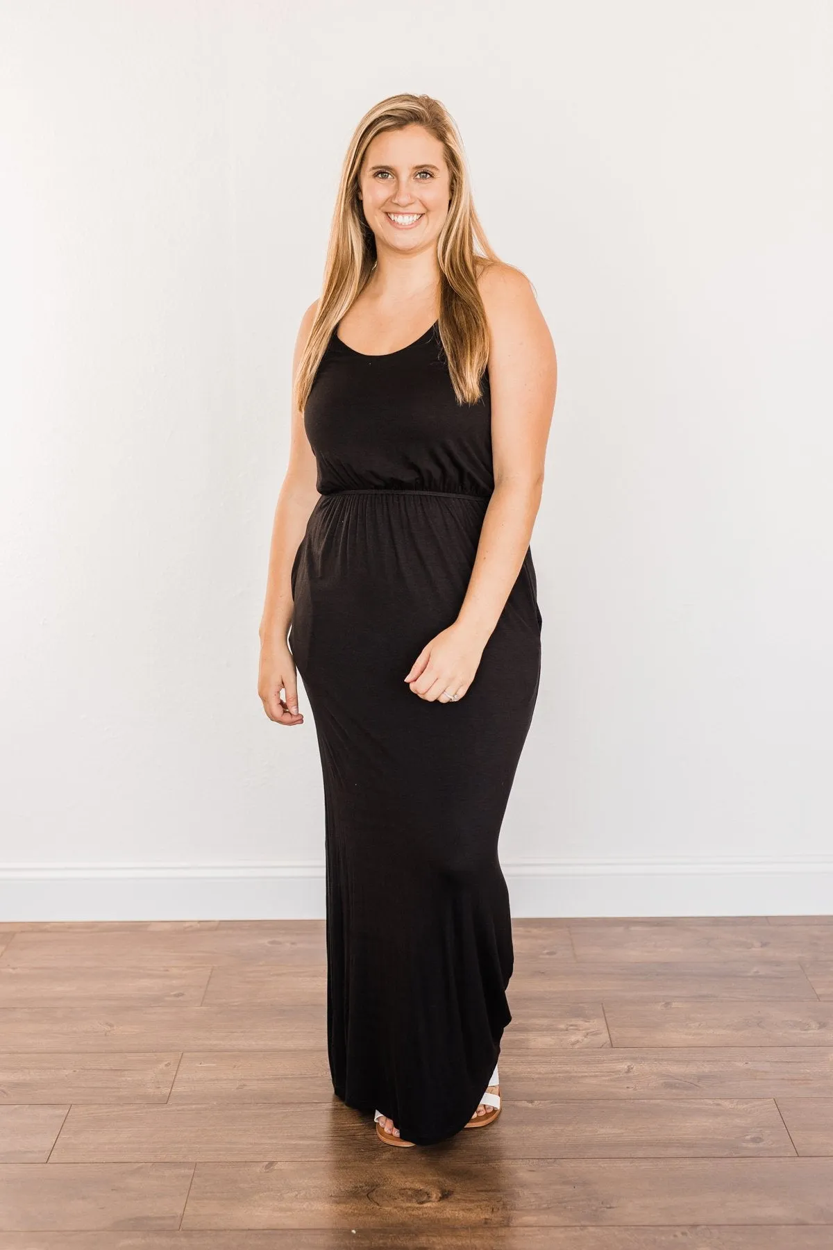 Everlasting Elegance Maxi Dress- Black