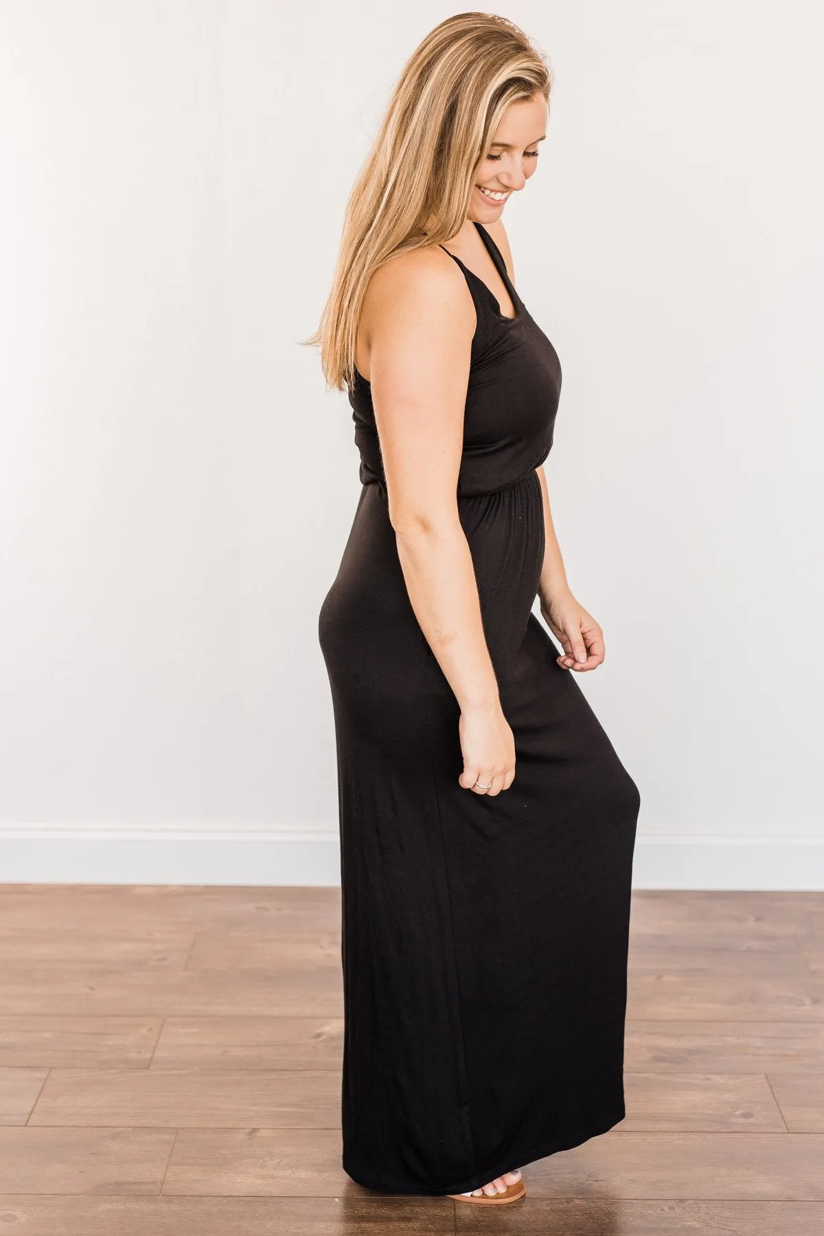 Everlasting Elegance Maxi Dress- Black