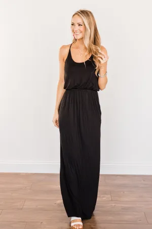 Everlasting Elegance Maxi Dress- Black