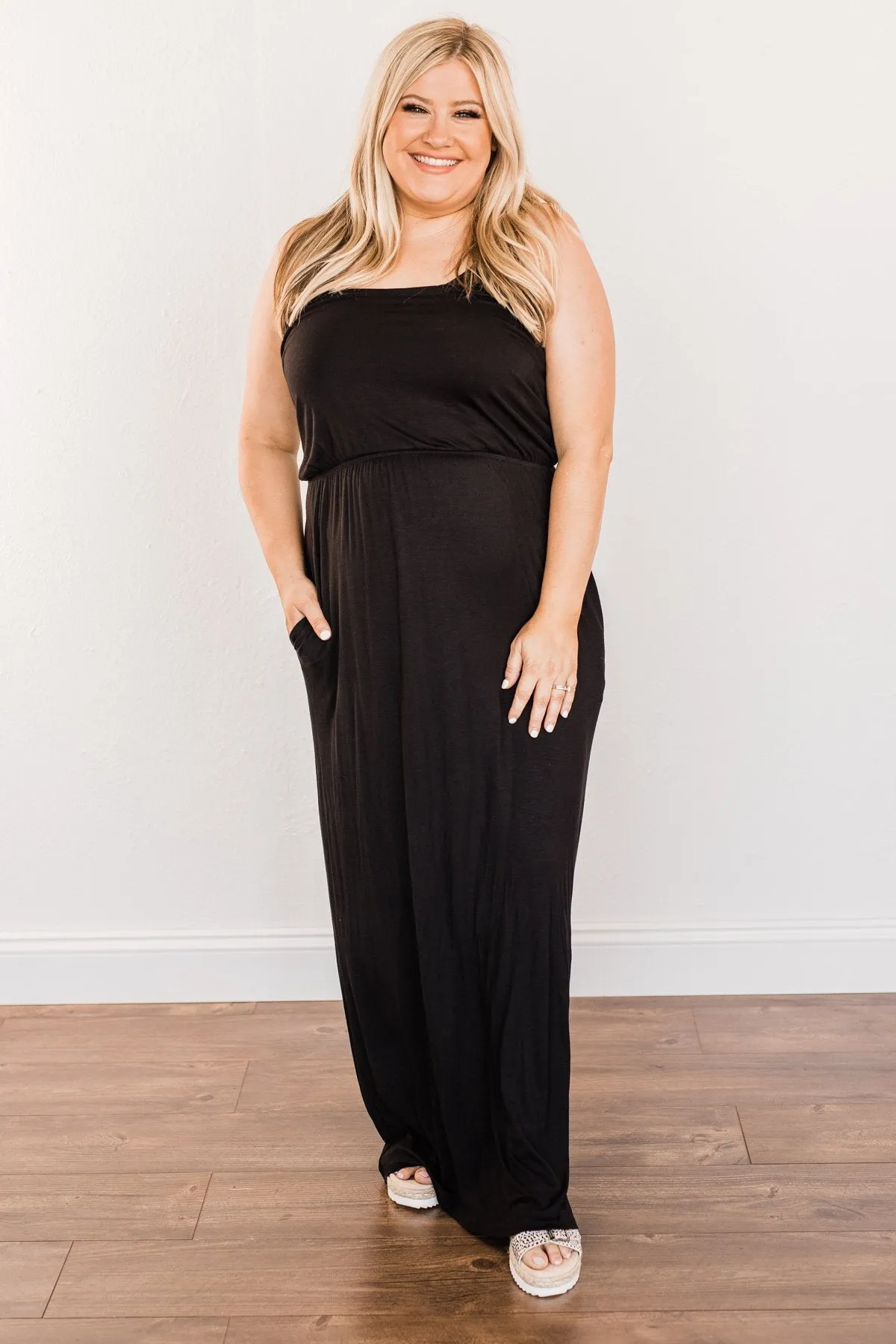 Everlasting Elegance Maxi Dress- Black