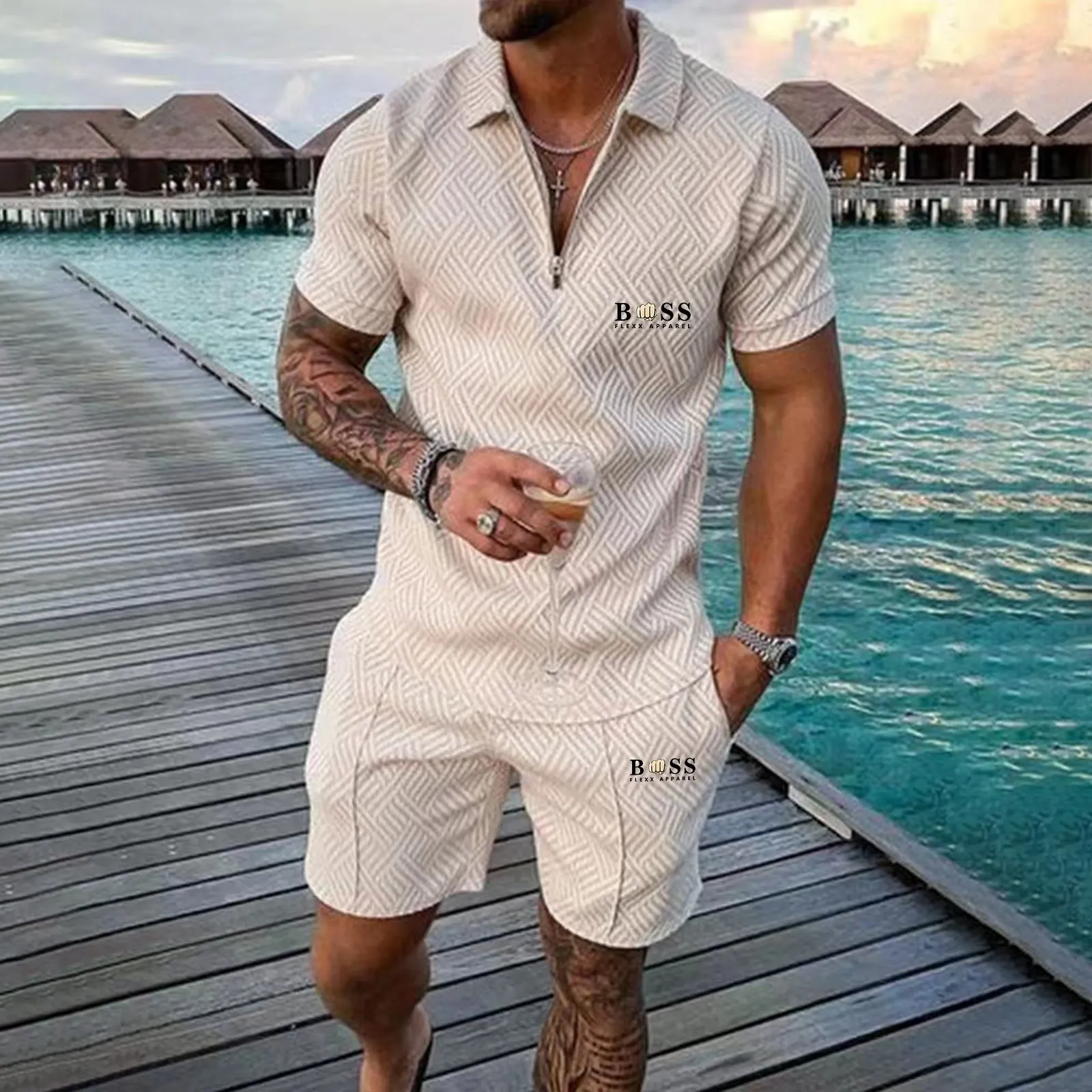 Fashion POLO casual sports suit