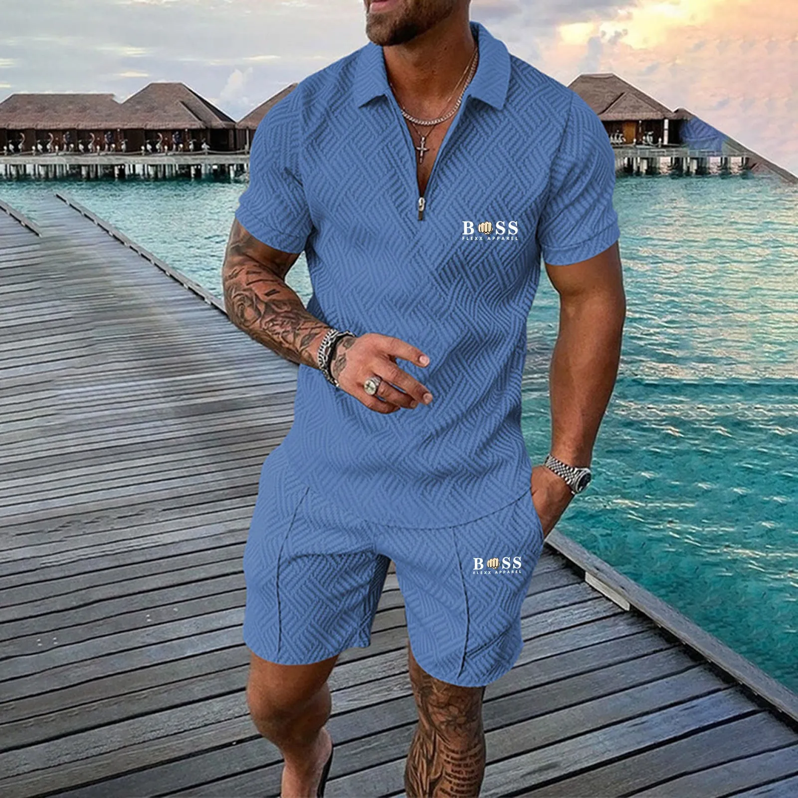 Fashion POLO casual sports suit