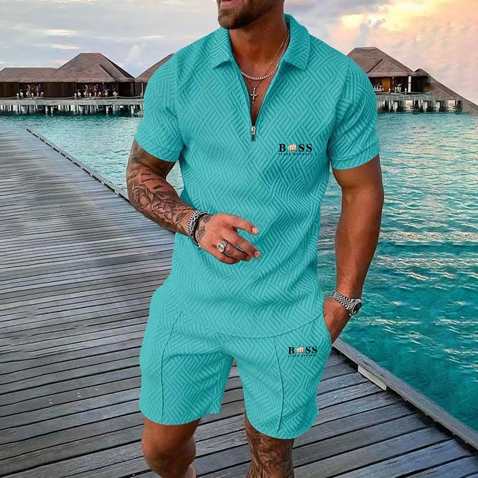 Fashion POLO casual sports suit