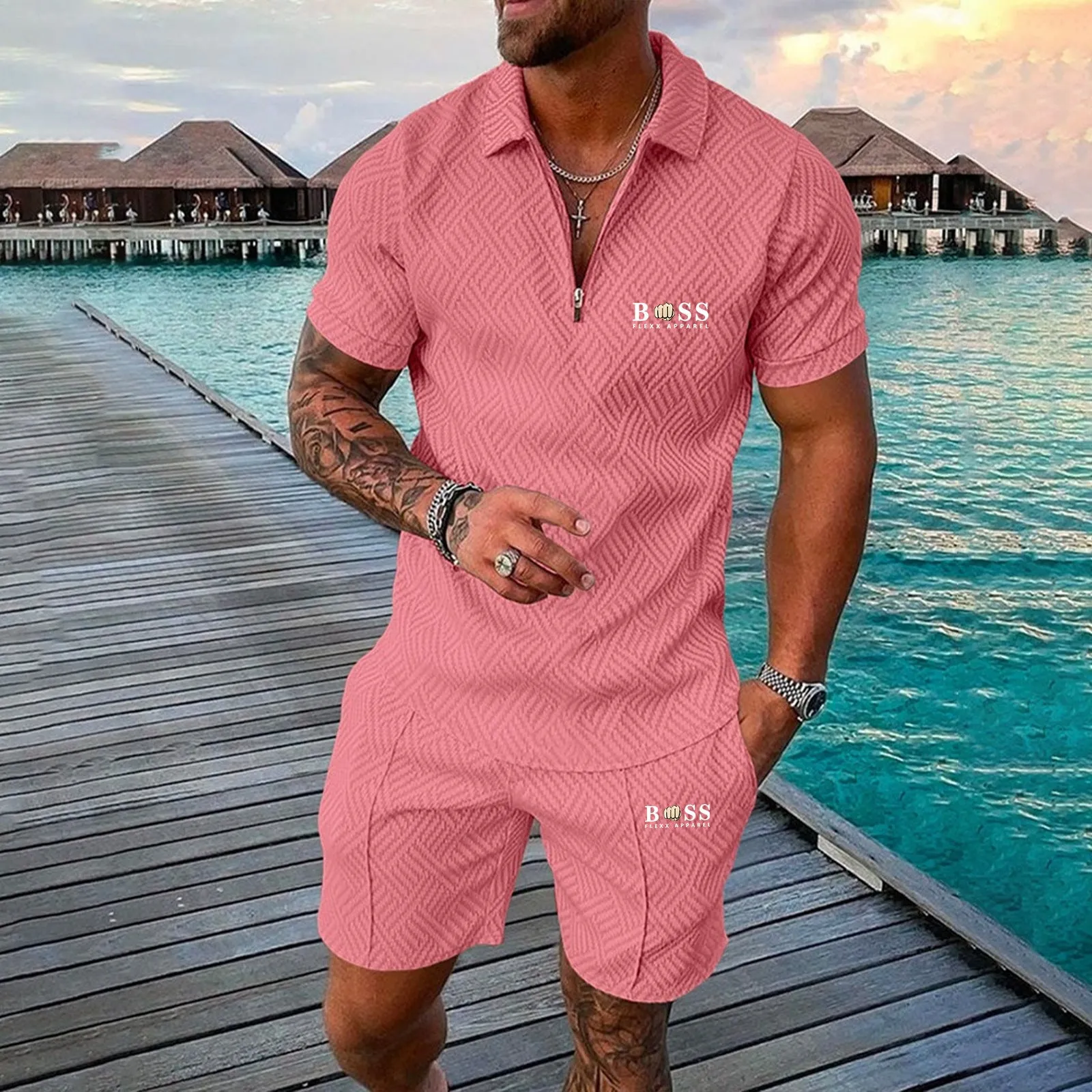 Fashion POLO casual sports suit