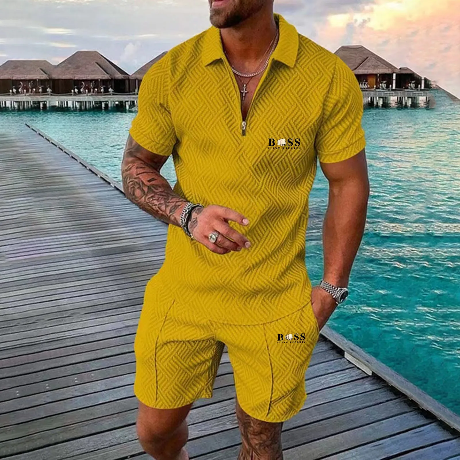 Fashion POLO casual sports suit