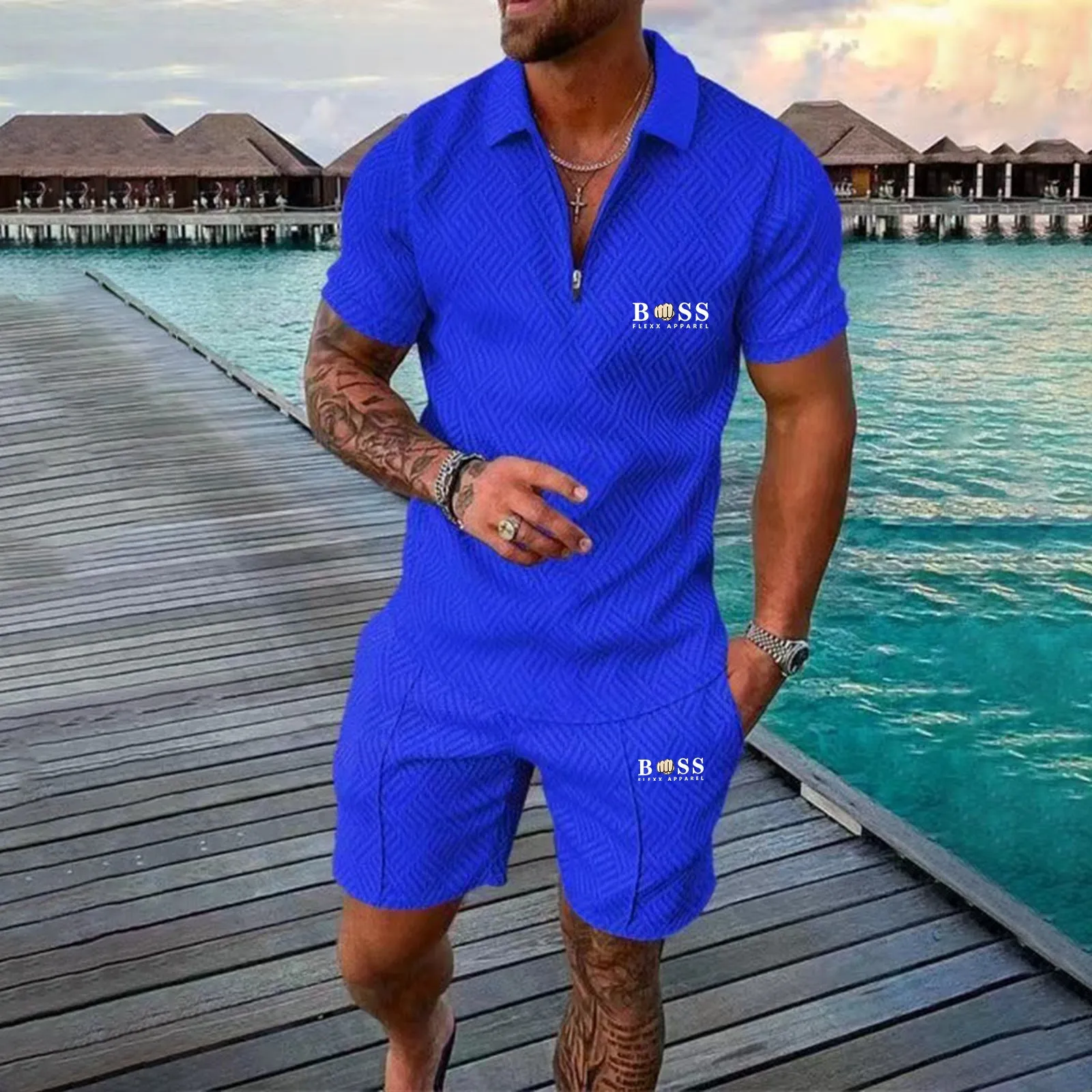 Fashion POLO casual sports suit