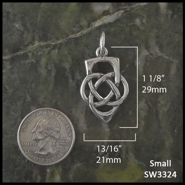 Father's Knot Pendant or Key Ring in Silver