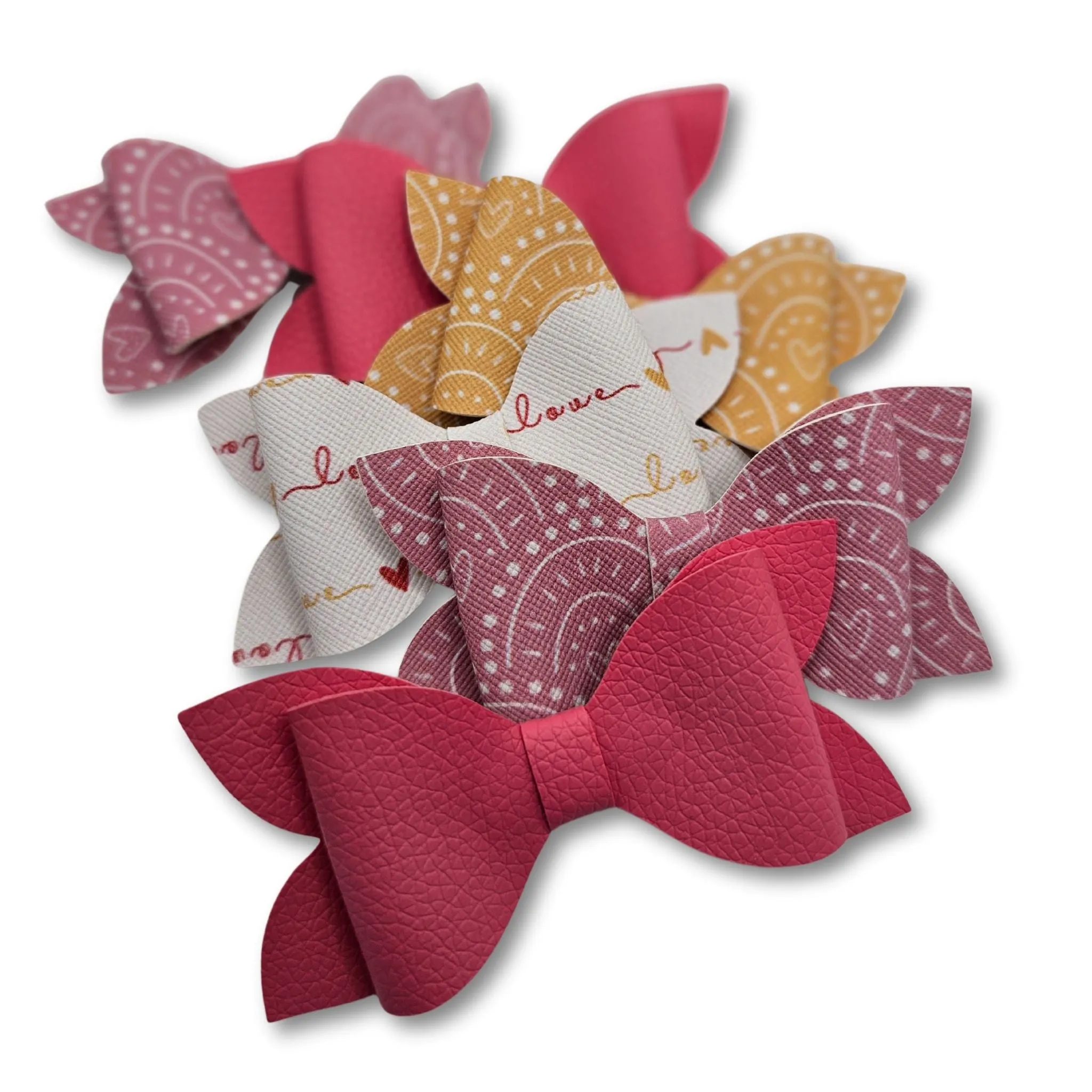 Faux Leather Hair Bows Grab Bag