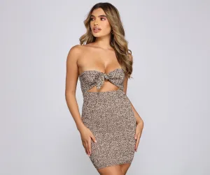 Feelin' Fierce Leopard Charming Print Mini Dress