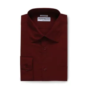 Ferrecci Virgo Burgundy Regular Fit Dress Shirt