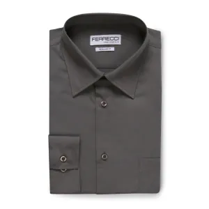 Ferrecci Virgo Charcoal Regular Fit Dress Shirt