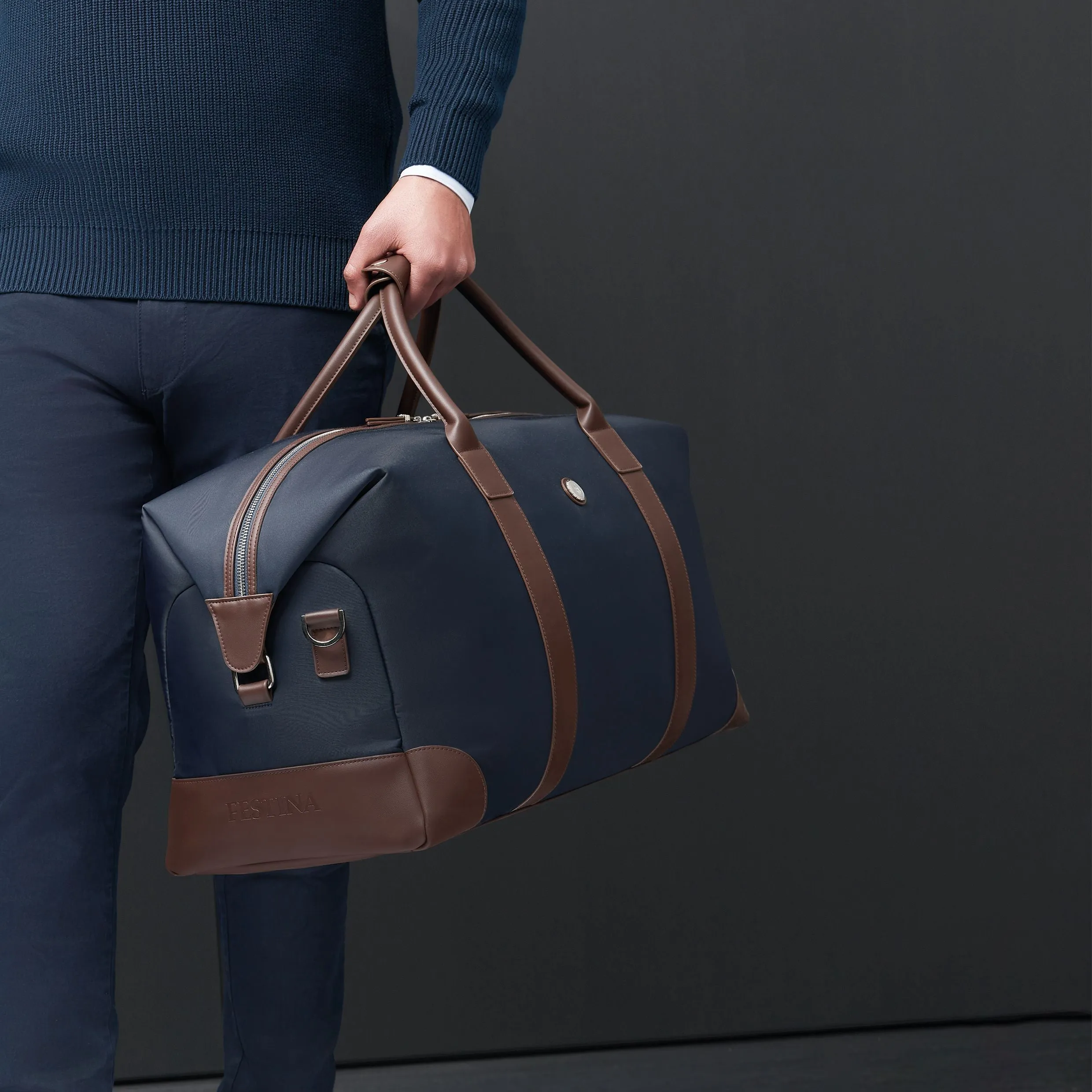 FESTINA FTB426N - Travel bag Button Navy & Brown