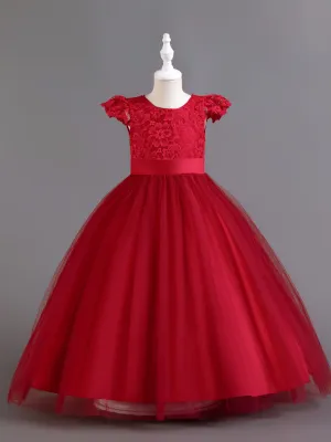 Festive Lace Princess Tulle Dress
