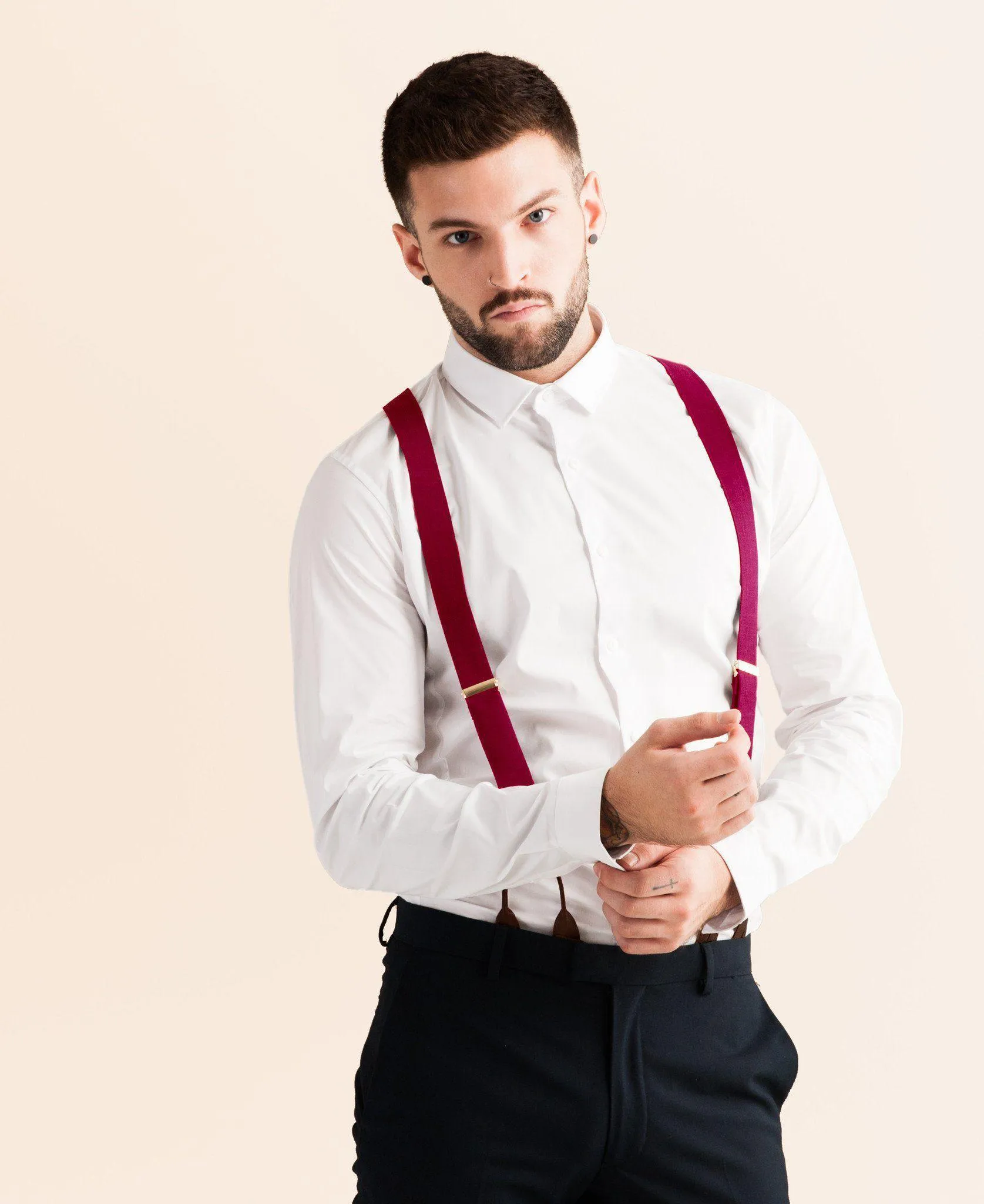 Fine Wine - Classic Burgundy Suspenders
