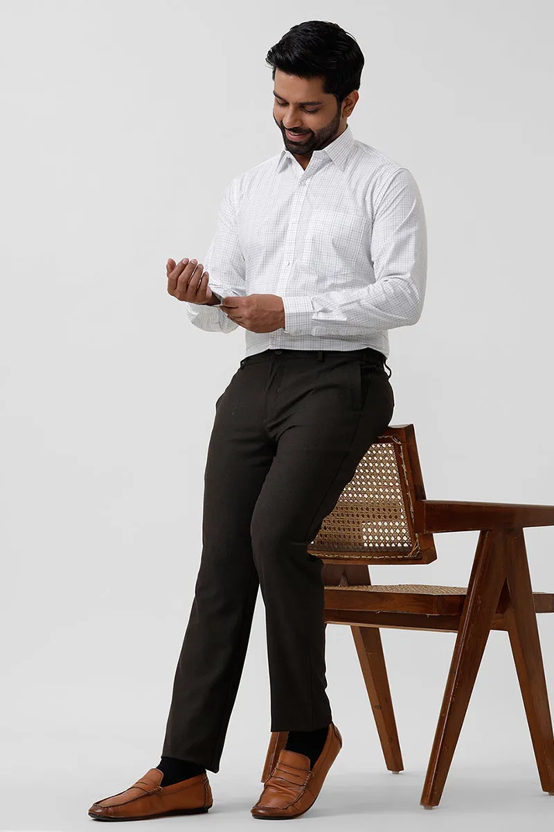 Flexi Fit - Charcoal Black Stretchable Formal Trousers For Men | Ariser