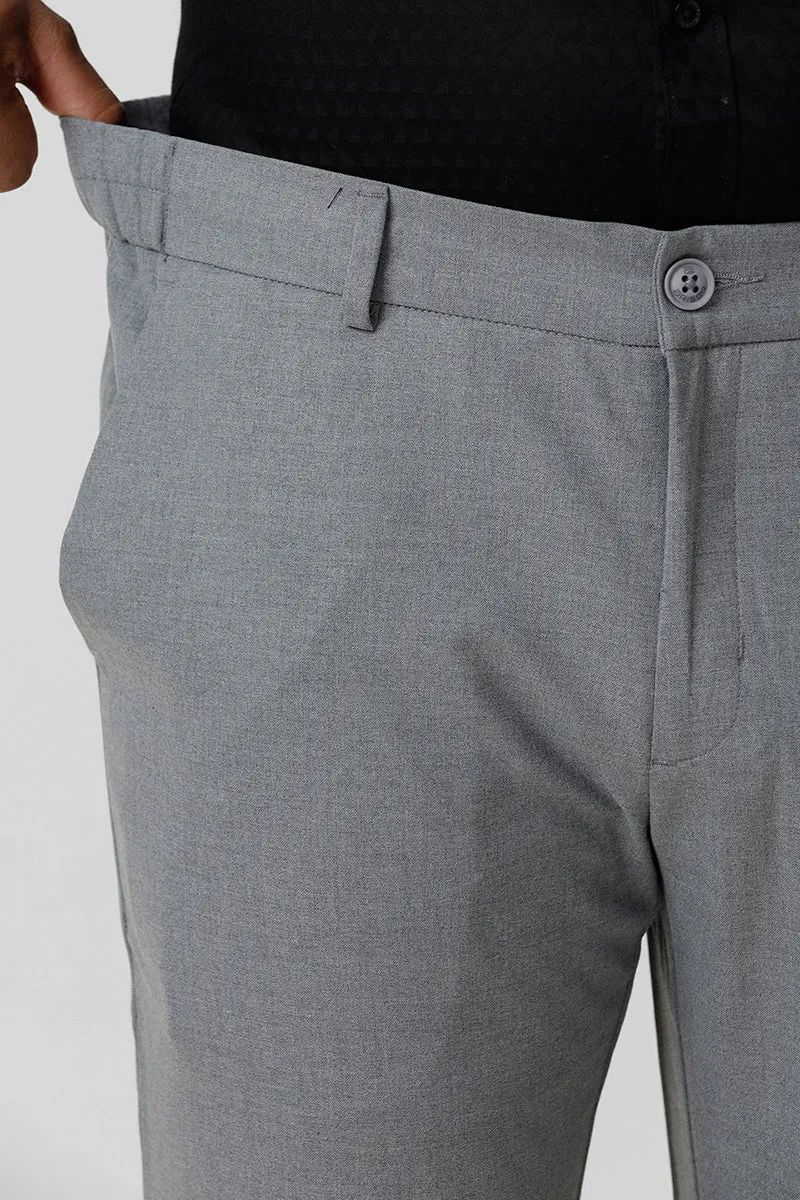 Flexi Fit - Iron Gray Stretchable Formal Trousers For Men | Ariser