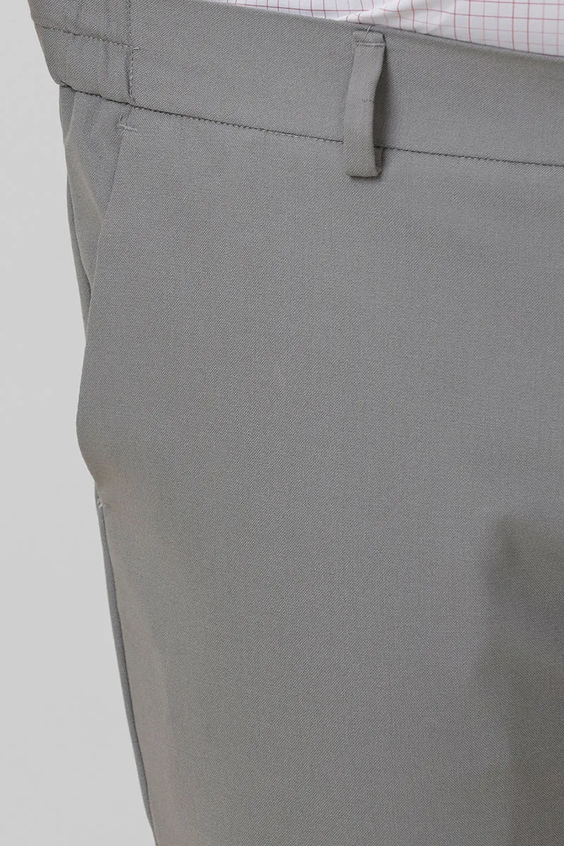 Flexi Fit - Soft Gray Stretchable Formal Trousers For Men | Ariser