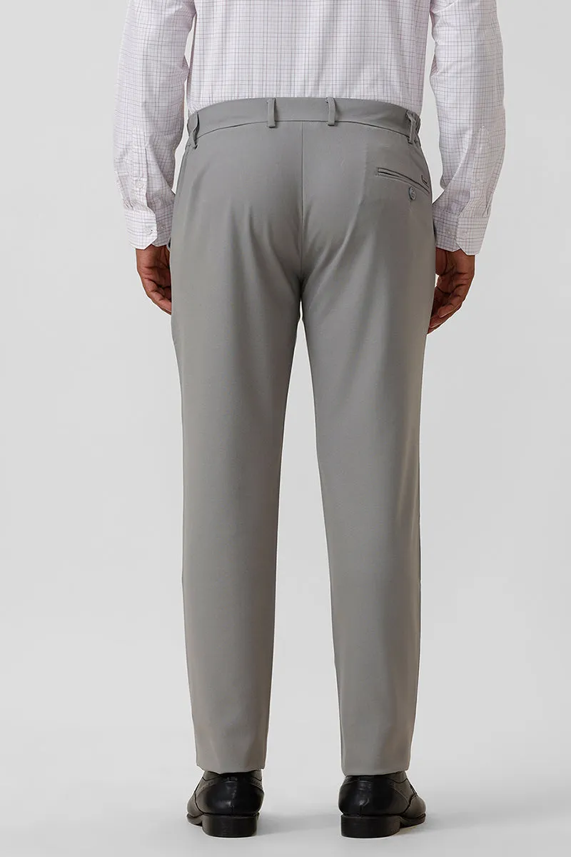 Flexi Fit - Soft Gray Stretchable Formal Trousers For Men | Ariser