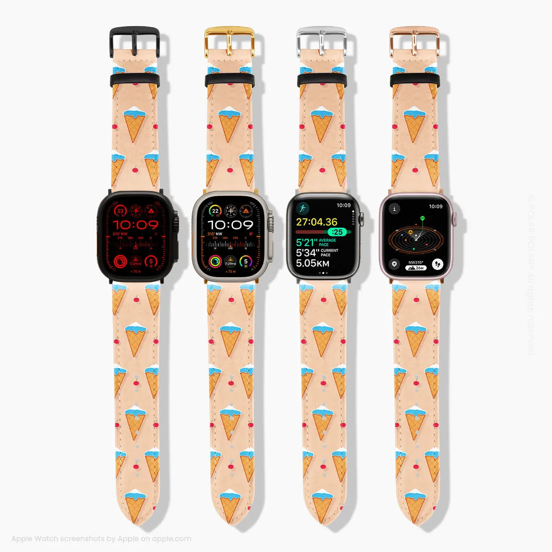 Fujisan Peach Ice Cream - Apple Watch Band