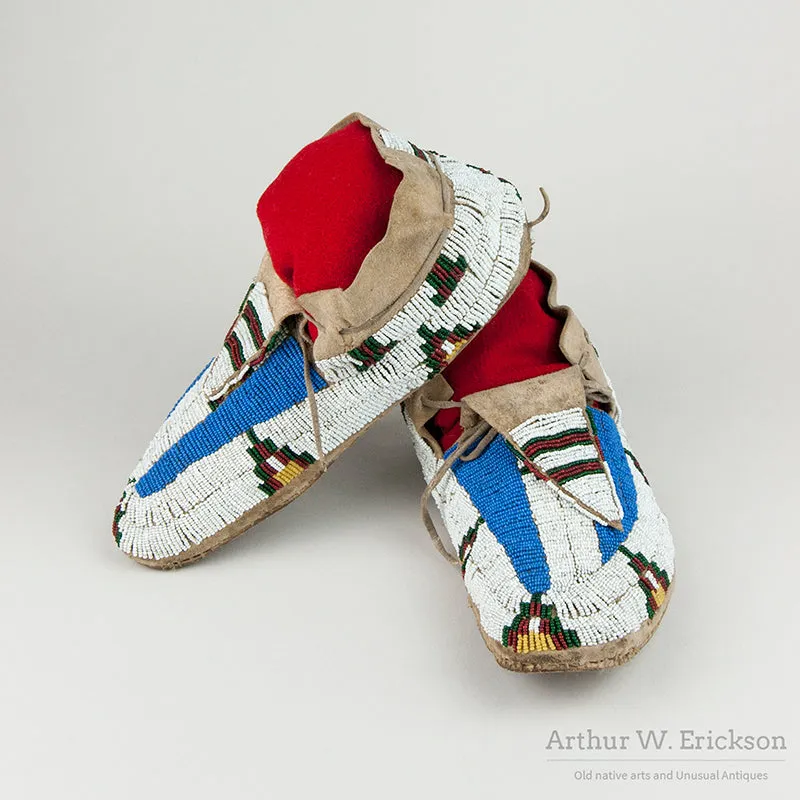 Fully-Beaded Plains Moccasins