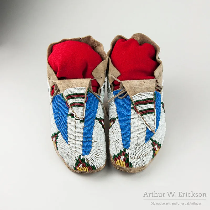Fully-Beaded Plains Moccasins