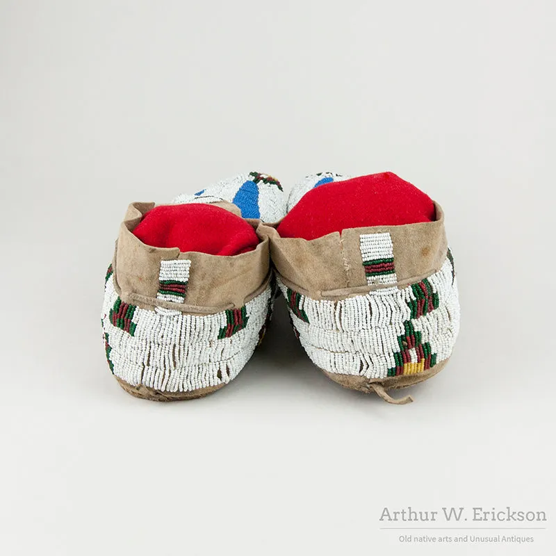 Fully-Beaded Plains Moccasins