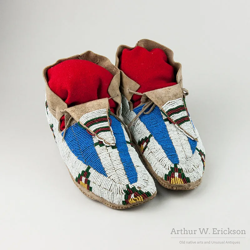 Fully-Beaded Plains Moccasins