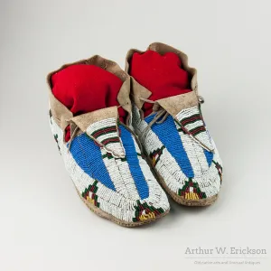 Fully-Beaded Plains Moccasins