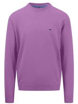 FYNCH HATTON Crew Neck Sweater - Men's Fine Knit – Dusty Lavender