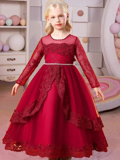 Gala Ready Sheer Shoulder Tiered Special Occasion Dress