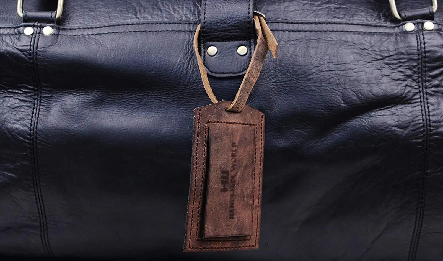 Genuine Leather Luggage Bag Tags | Baggage Travel ID
