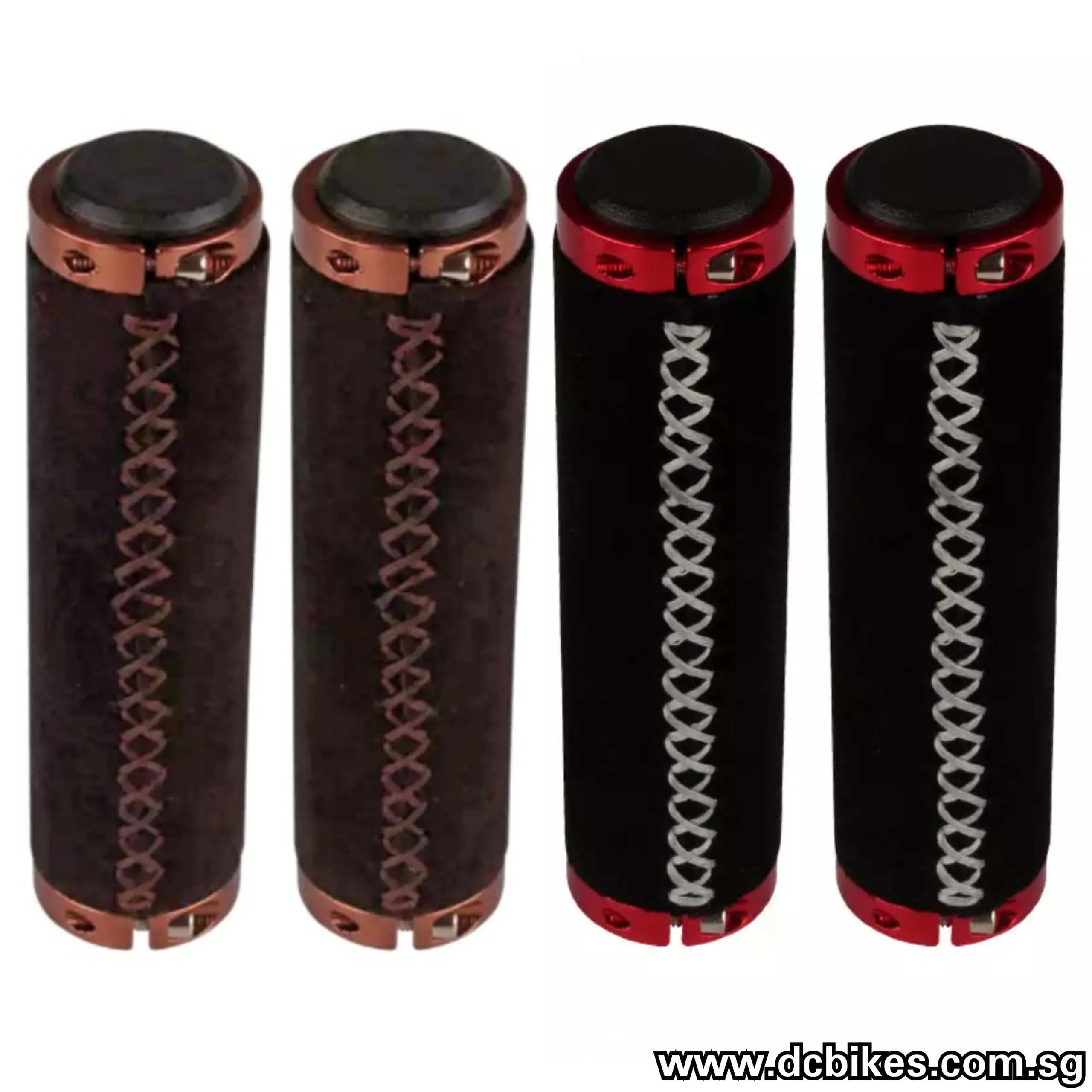 Genuine Leather MTB Vintage Retro Bicycle Lock Grips