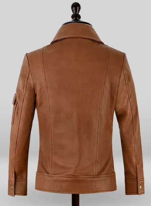 Gigi Hadid Tan Leather Jacket