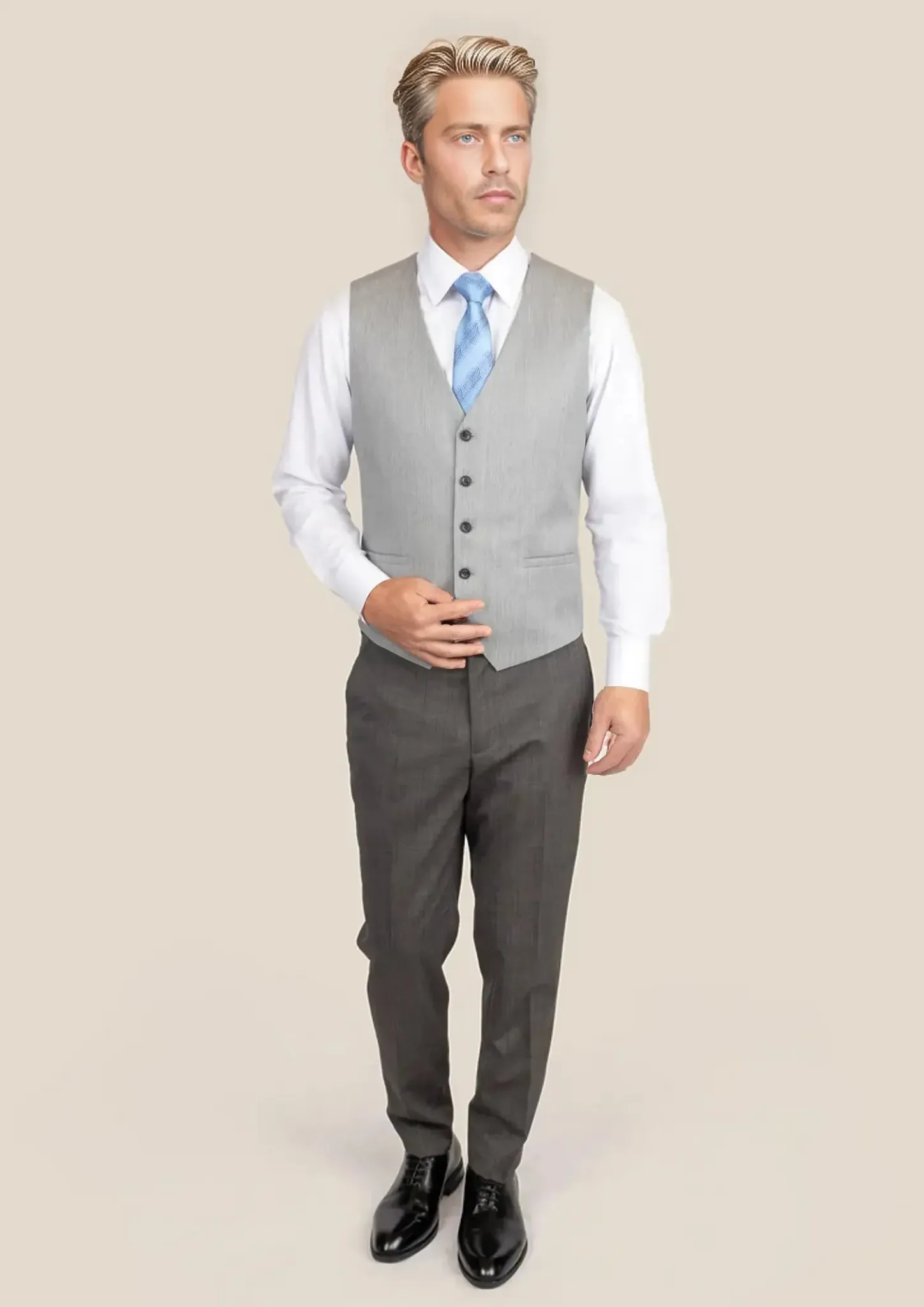 Glacier Grey Twill Vest